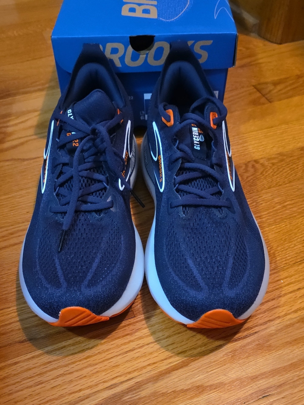 Mens Brooks Navy and Orange Running Trainers